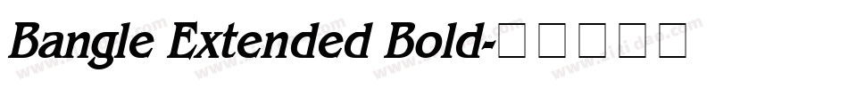 Bangle Extended Bold字体转换